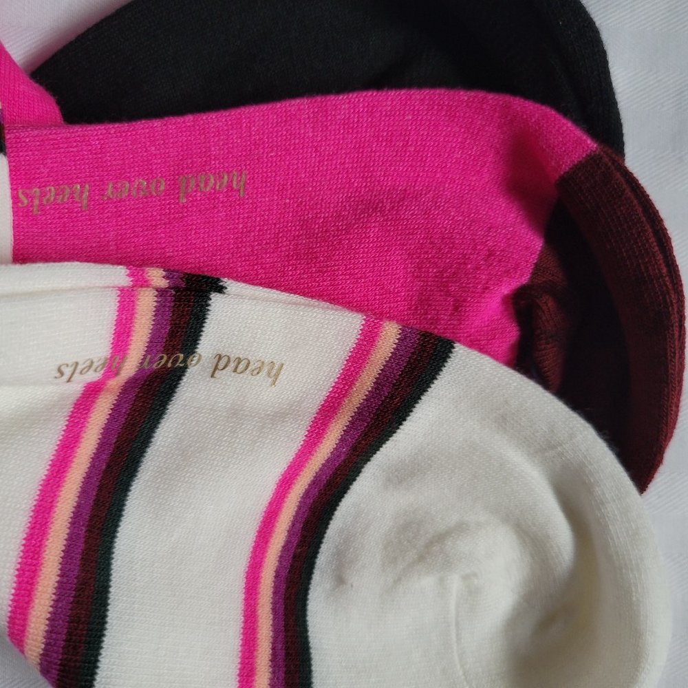 NWT♠️KATE SPADE♠️"Hello" Designer Crew Socks 3 Pairs New York - Picture 4 of 16